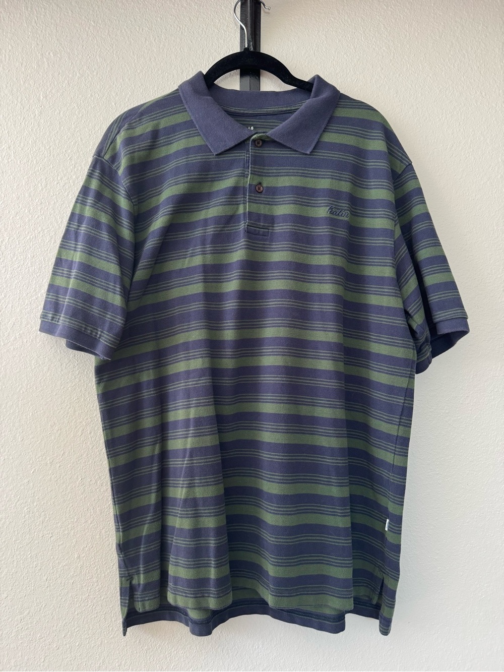 Katin Men's Striped Polo Shirt - Navy & Olive